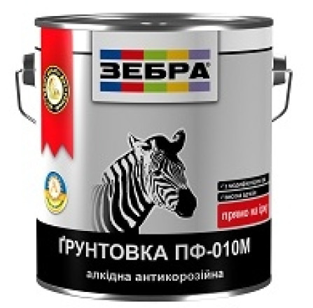 Грунтовка антикорозийная Зебра ПФ-010М №18 серая (2,8 кг)