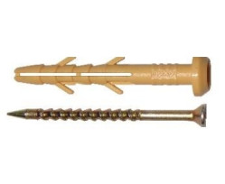 Дюбель быстрого монтажа Обрий Эконом с воротником 6 x 100 мм (100 шт)