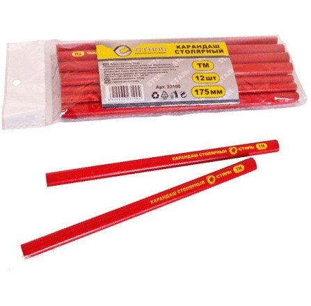Олівець будівельний Сталь 175 мм 12 шт (23100)