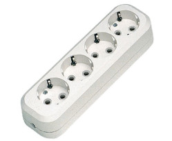 Колодка удлинителя Makel на 4 розетки без заземления