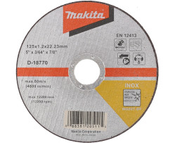 Круг отрезной по нержавейке Makita 125 x 22,2 мм