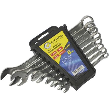Набор ключей комбинированных Сталь 8 предмета (48040)