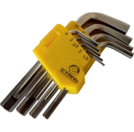 Набор ключей Сталь НЕХ Г-образные 9 предмета (48101)