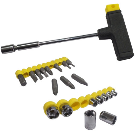 Набор отверток Сталь Т-образная 21 насадок в комплекте (49045)