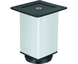 Ножка мебельная квадратная регулируемая 50 x 50 x 100 мм (Сатин)