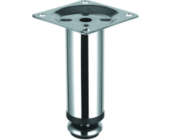 Ножка мебельная круглая регулируемая 50 x 30 мм (Сатин)