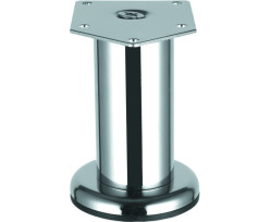 Ножка мебельная круглая регулируемая 50 x 42 мм (Сатин)