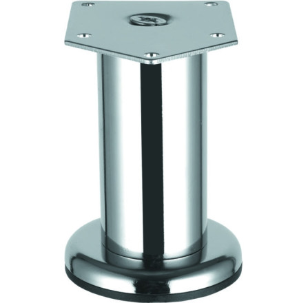 Ножка мебельная круглая регулируемая 80 x 42 мм (Хром)