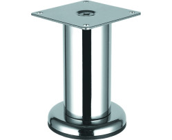 Ножка мебельная круглая регулируемая 100 x 42 мм (Хром)