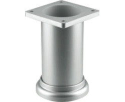 Ножка мебельная круглая регулируемая 100 x 50 мм (Сатин)