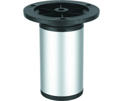 Ножка мебельная круглая регулируемая 100 x 50 мм (Сатин)