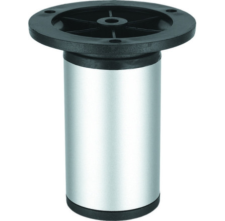 Ножка мебельная круглая регулируемая 100 x 50 мм (Сатин)