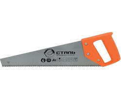 Ножовка по дереву Сталь 40106 с пластиковой ручкой 450 мм (44570)