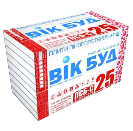 Пенопласт Вик Буд ПСБС-25 50 мм (1 x 0,5 м)