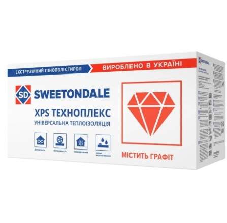 Пенополистирол экструдированный Sweetondale Техноплекс 40 мм (1,1 x 0,55 м)