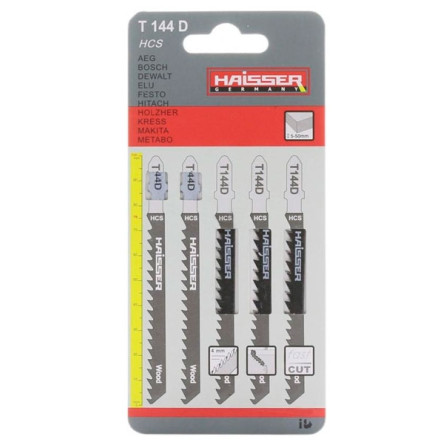 Пильные полотна для лобзика Haisser 5 шт (T144D)