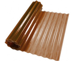 Шифер прозрачный Волнопласт гофрированный усиленный капроновыми нитями 1,5 x 20 м (бронза)