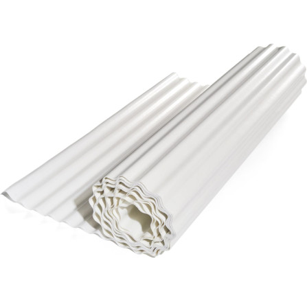 Шифер прозрачный Волнопласт гофрированный усиленный капроновыми нитями 2 x 20 м (белый)