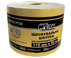 Шлифшкурка бумажная Werk K80 115 мм 50 м (WE107032)