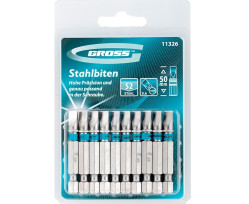 Набор бит Gross Sl6,0 x 50 мм (10 шт)