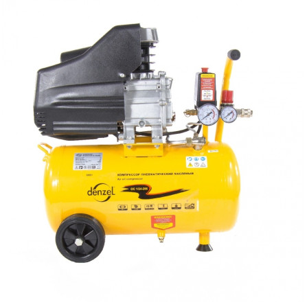 Компрессор пневматический Denzel 1,5 кВт, 24 л (206 л/мин)